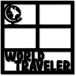 World Traveler - 4 Frames - Digital Cut File - SVG - INSTANT DOWNLOAD