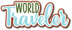 World Traveler - Scrapbook Page Title Die Cut