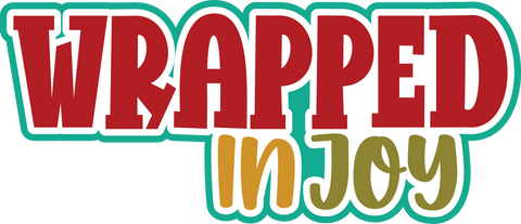 Wrapped in Joy - Scrapbook Page Title Die Cut