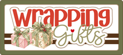 Wrapping Gifts - Scrapbook Page Title Die Cut