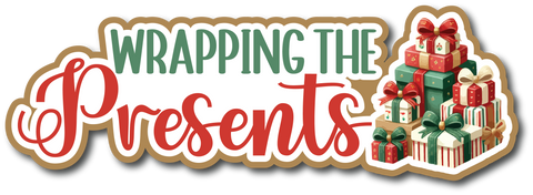 Wrapping the Presents - Scrapbook Page Title Sticker