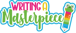 Writing a Masterpiece - Scrapbook Page Title Sticker
