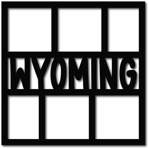 Wyoming - 6 Frames - Scrapbook Overlay - Digital Cut File - SVG - INSTANT DOWNLOAD