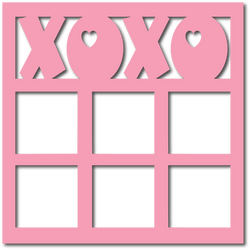 XOXO - 6 Square Frames - Scrapbook Page Overlay