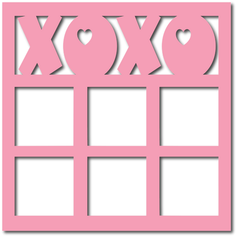 XOXO - 6 Square Frames - Scrapbook Page Overlay