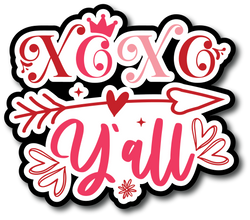 XOXO Y'all - Scrapbook Page Title Die Cut