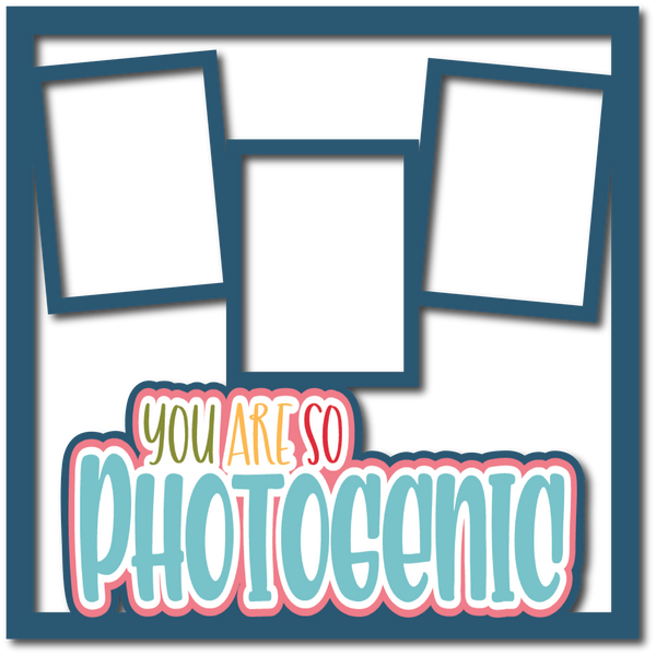 You are so Photogenic - 3 Frames - Scrapbook Page Layered Overlay Kit