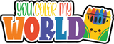 You Color My World - 4 Frames - Scrapbook Page Layered Overlay Kit