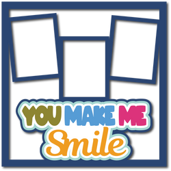You Make Me Smile - 3 Frames - Scrapbook Page Layered Overlay Kit