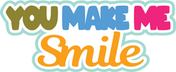 You Make Me Smile - Scrapbook Page Title Die Cut