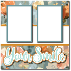 Your Smile - Printed Premade Scrapbook Page 12x12 Layout