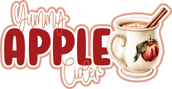 Yummy Apple Cider - Scrapbook Page Title Die Cut