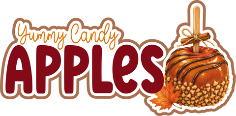 Yummy Candy Apples - Scrapbook Page Title Sticker
