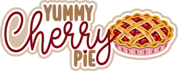 Yummy Cherry Pie - Scrapbook Page Title Sticker