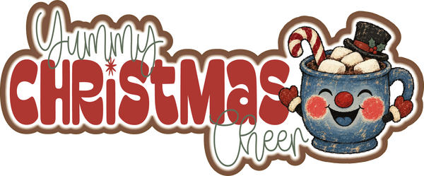 Yummy Christmas Cheer - Scrapbook Page Title Sticker