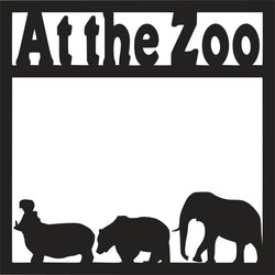 At the Zoo - Scrapbook Page Overlay Die Cut - Choose a Color