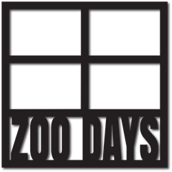 Zoo Days - 4 Frames - Digital Cut File - SVG - INSTANT DOWNLOAD
