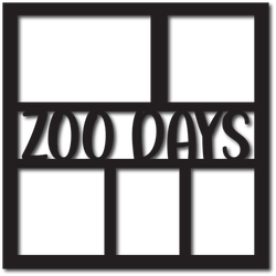Zoo Days - 5 Frames - Digital Cut File - SVG - INSTANT DOWNLOAD