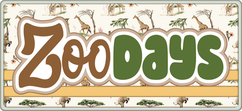 Zoo Days - Scrapbook Page Title Die Cut