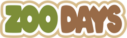 Zoo Days - Scrapbook Page Title Die Cut
