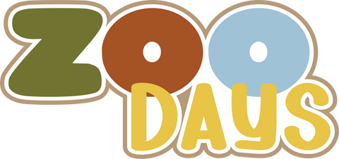 Zoo Days - Scrapbook Page Title Die Cut