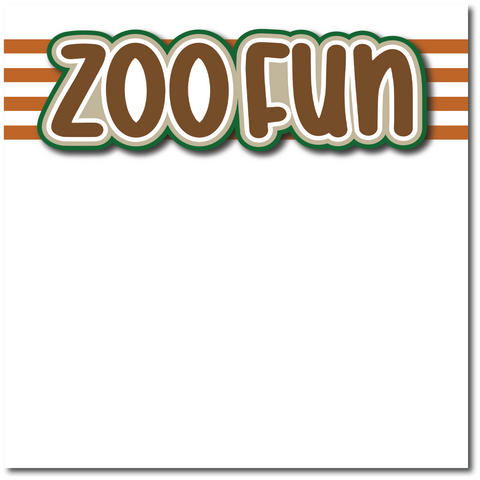 Zoo Fun - Printed Premade Scrapbook Page 12x12 Layout