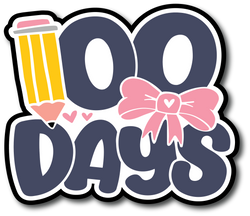 100 Days - Scrapbook Page Title Sticker