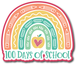 100 Days of School - Scrapbook Page Title Sticker