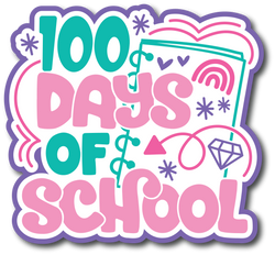 100 Days of School - Scrapbook Page Title Sticker