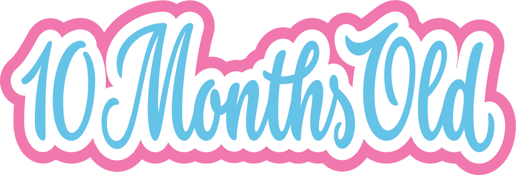 10 Month Old - Scrapbook Page Title Sticker – Autumn's Crafty Corner