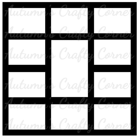 11 Frames - Scrapbook Page Overlay Die Cut