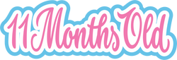 11 Month Old - Scrapbook Page Title Sticker