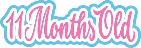 11 Month Old - Scrapbook Page Title Sticker