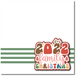 2022 Family Christmas - Printed Premade Scrapbook Page 12x12 Layout
