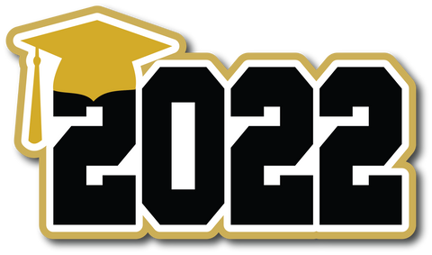 2022 - Graduate - Scrapbook Page Title Sticker