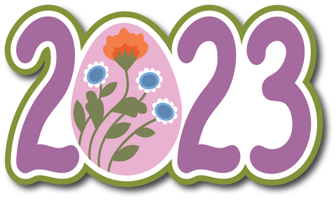 2023 - Easter - Scrapbook Page Title Sticker