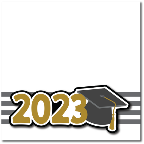 2023 - Graduation - Printed Premade Scrapbook Page 12x12 Layout