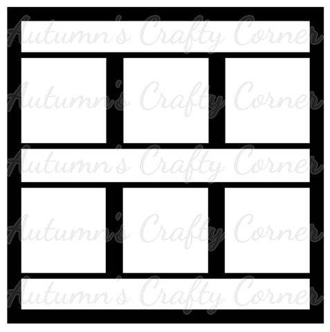 6 Frames - Scrapbook Page Overlay Die Cut
