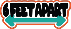 6 Feet Apart - Scrapbook Page Title Sticker