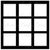 9 Square Frames - Scrapbook Page Overlay Die Cut