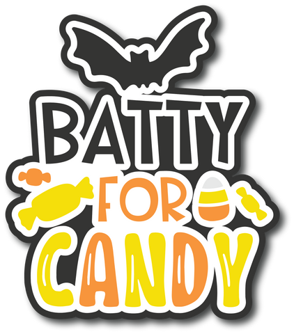 Batty for Candy - Scrapbook Page Title Sticker