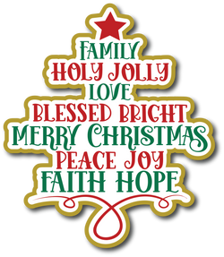 Christmas Tree - Scrapbook Page Title Sticker