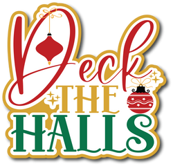 Deck the Halls  - Scrapbook Page Title Sticker