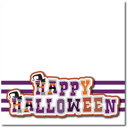 Happy Halloween  - Printed Premade Scrapbook Page 12x12 Layout