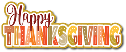 Happy Thanksgiving - Scrapbook Page Title Sticker