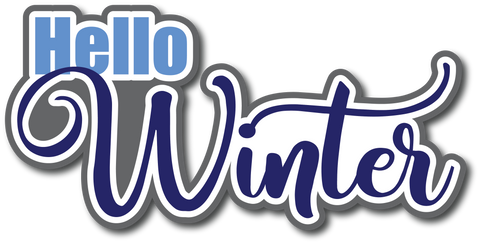 Hello Winter - Scrapbook Page Title Sticker