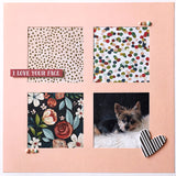 4 Square Frames - Scrapbook Page Overlay Die Cut