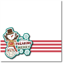 I'm Freakin Merry - Printed Premade Scrapbook Page 12x12 Layout