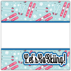 Let's Go Skiing! - Printed Premade Scrapbook Page 12x12 Layout