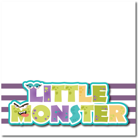 Little Monsters  - Printed Premade Scrapbook Page 12x12 Layout